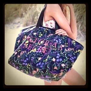 Victoria's Secret floral weekender bag